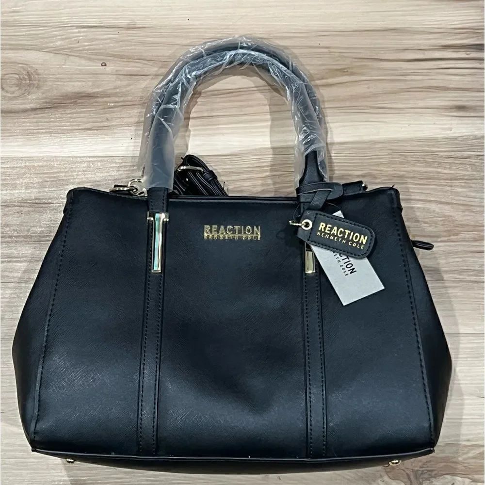 NEW Kenneth Cole Reaction Harriet Satchel Black